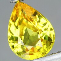 0.33ct VS 4.8x3.7mm Természetes Kanári Sárga Zafír, Elképesztően Ragyogó Ékkő