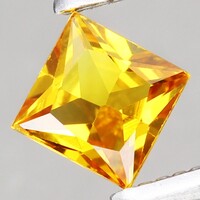 0.33ct VVS 3.7mm Természetes (Sárgás)Narancs Princess Zafír, Csodálatosan Tökéletes Ékkő