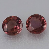 0.49ct VS 3.7mm Természetes Pink Zafír Pár, Csodálatosan Gyönyörű Ékkövek