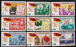 ND1102-10p / NDK 1965 A felszabadulás 20. évfordulója bélyegsor pecsételt