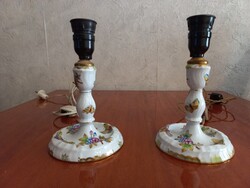 Herendi porcelán lámpatestek, viktória mintás dekorral