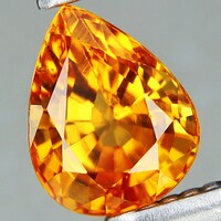 0.42ct VS 4.9x3.9 Természetes Narancs(sárga) Zafír, Csodálatosan Gyönyörű Drágakő