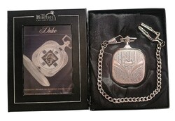 THE HERITAGE COLLECTION DUKE – MECHANIKUS ZSEBÓRA – ATLAS EDITIONS – EZÜSTÖZÖTT – CERTIFIKÁTTAL