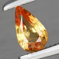 0.24ct 5.1x3.1 Természetes Színváltó Narancs Zafír, Csodálatosan Gyönyörű Drágakő