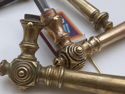 2 pár antik bécsi Jugendstil réz ajtó kilincs palota lakásból