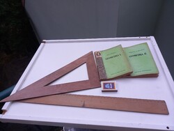 Retro midcentury vonalzók retro geometriai könyvekkel