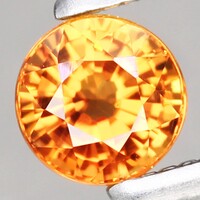 0.46ct VVS 4.1mm Természetes Narancs Zafír, Elképesztően Ragyogó Ékkő