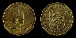 E 2885 Jersey ¼ Shilling 1964 Elizabeth II