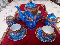 Dragonware Japán csonthéjporcelán moriage festéssel