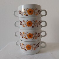 4db Alföldi porcelán leveses csésze Panni dekoral.