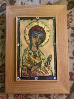 Fábián Gyöngyvér, Mária tűzzománc 30x21,5 cm