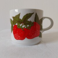 Alföldi porcelán bögre Eper mintával