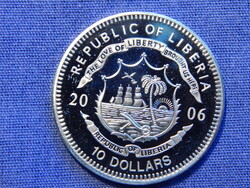 Libéria 10 Dollars  2006 Az apartheid vége – 1989  A Szabadság pillanatai sorozat (kapszulában)