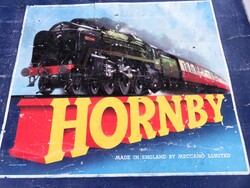 Vintage Angol Óraműves Hornby Train Vasútmodell Játék Doboza Tank Passenger Set No.41 '50-es évek