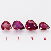 (2) 0.29ct 4.5x3.6mm Természetes Rubin, Gyönyörű Ragyogó Drágakő