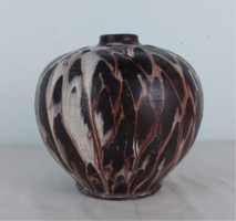 Ikebana magyar vaza, feher es fekete, ikebana, regei