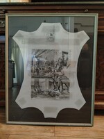 Táncsics Bőrgyár (korábban Wolfner Gyula és Társa Rt.) emlékére  készült, egyedi, keretezett kép