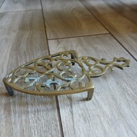 Mesés antik réz vasaló alátét (19,1x9,2x3 cm)