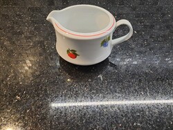 Retro Alföldi porcelán gyümölcsmintás szószos kiöntő