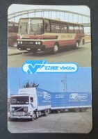 Tisza Volán Szeged Ikarusz busz és kamion kártyanaptár 1988