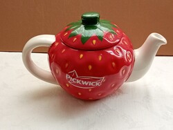 Pickwick teás kiöntő eper alak retro kanna kancsó