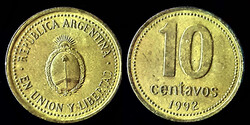 E 3269 Argentína 10 centavos 1992
