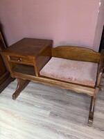 Szép telefonasztalos pad elafó 100x44/ 62 cm bp 17 kerben