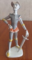 Kőbányai Porcelángyár Don Quijote álló figurális porcelán