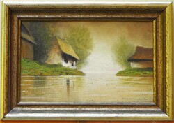 (K) Szepesi Kuszka Jenő (1885-1948) : Tóparti házak