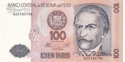 100  Intis  1987  Peru   A képen látható Szép Új állapotban