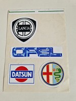 Retro autós matrica ív a '80-as évekbeli (Opel,Lancia,Alfa Romeo,Datsun)