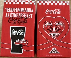 Coca-Cola piros üvegpohár (6 db) dobozban, vadonatúj!