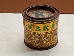 Fém üres doboz - Kakaó Csemege Édesipari Gyár Ø7,5x7cm retro