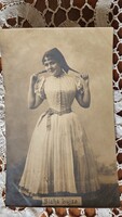 Cca. 1901 BLAHA LUJZA DIVA SZÍNÉSZNŐ A MAGYAR NEMZET CSALOGÁNYA KORABELI EREDETI FOTÓ LAP