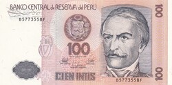 100  Intis  1987  Peru   A képen látható Szép Új állapotban