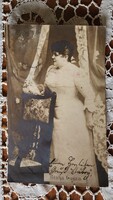 Cca. 1901 BLAHA LUJZA DIVA SZÍNÉSZNŐ A MAGYAR NEMZET CSALOGÁNYA KORABELI EREDETI FOTÓ LAP