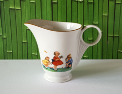 VINTAGE ÓEPIAG PORCELÁN GYEREK JELENETES KIÖNTŐ