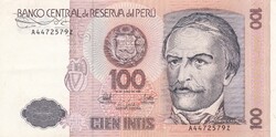 100  Intis  1987  Peru   A képen látható Szép Új állapotban