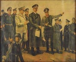 1Y880 A Führer a harcmezőn - Conrad Hommel 1941-es festményének fotó reprodukciója 30.5 x 25 cm