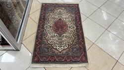 4570 MESESZÉP Hindu Isfahan kézi gyapjú perzsa szőnyeg 80X130CM