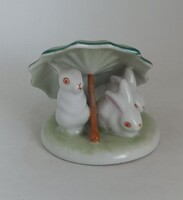 Drasche porcelán nyuszi család esernyővel!