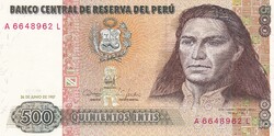 500  Intis  1987  Peru   A képen látható Szép Új állapotban