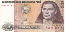 500  Intis  1987  Peru   A képen látható Szép Új állapotban