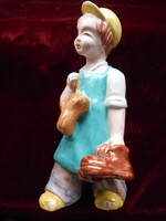 Szász Endre ceramic shoemaker boy-- good condition