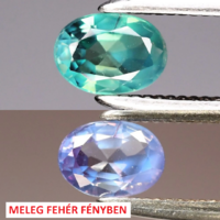 0.38ct VS 5x3.6mm Tanzán Alexandrit, Lenyűgöző Nagyon Ritka Drágakő