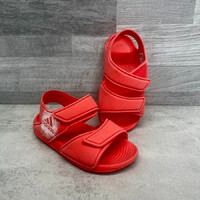 Adidas Coral Red Velcro Sandals for Girls Size 28