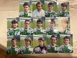 1992. június 13-i FTC–Siófok 5–0, az 1991/92-es bajnoki idény játékos fotó aláírással