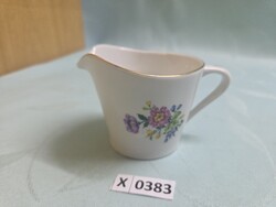 X0383 Hollóházi tejes kiöntő 7 cm  ﻿a képeken látható állapotban
