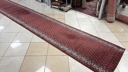 4492 EXTRA HOSZZÚ Mir mintás gyapjú perzsa futó szőnyeg 90X710CM