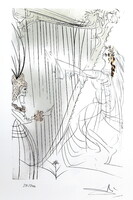 Salvador Dali (1904-1989): Izolda lanttal, litográfia, garanciával